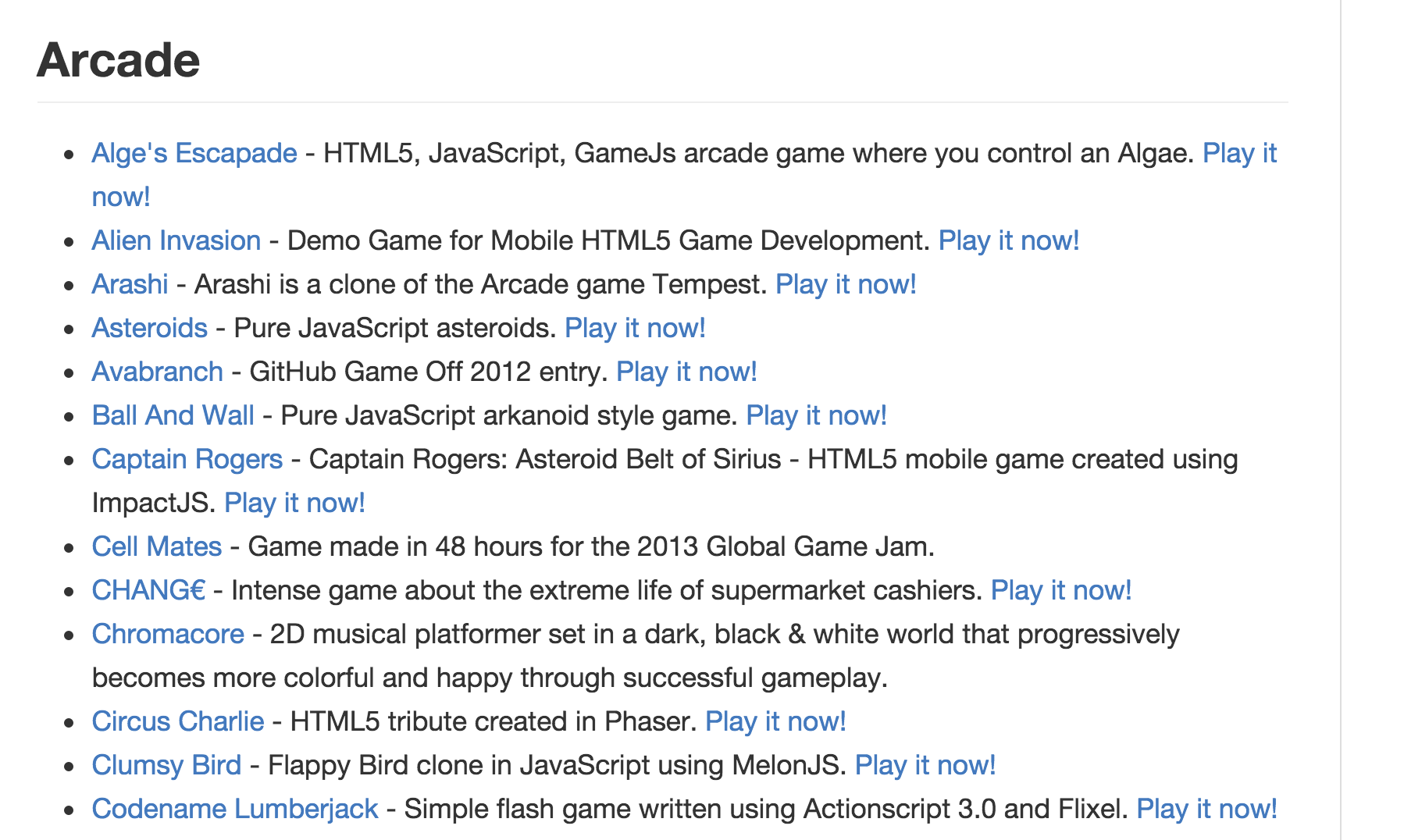GitHub - leereilly/games: :video_game: A list of popular/awesome