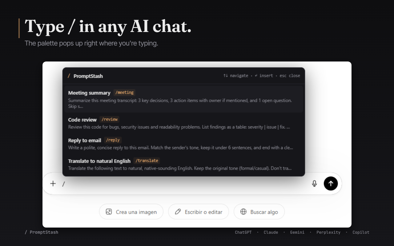 PromptStash — AI Prompt Manager gallery image