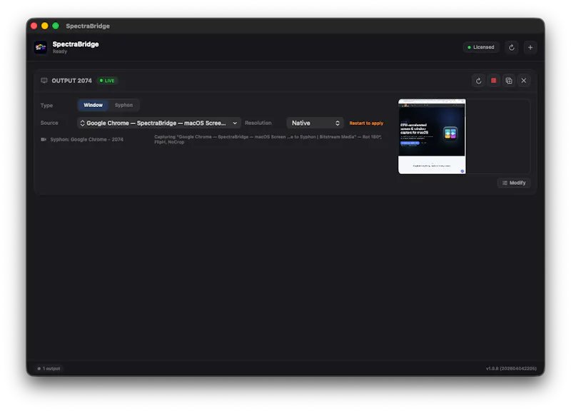 SpectraBridge screenshot 1