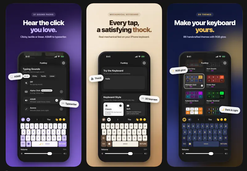 Mechanical Keyboard App: FunKey screenshot 1
