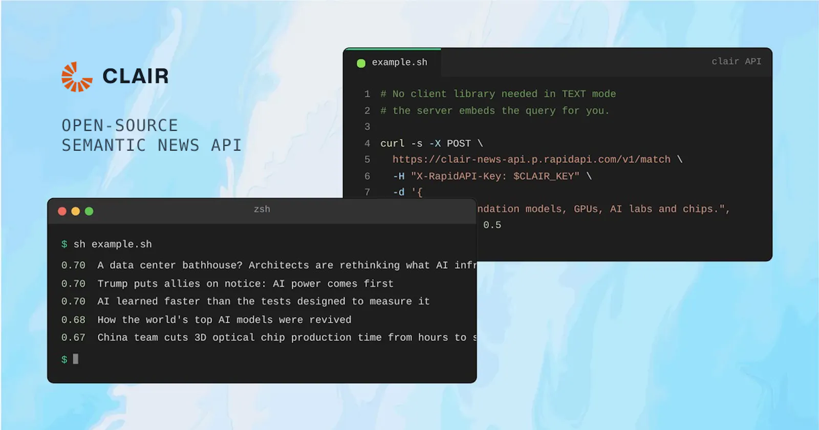 Clair News API screenshot 1