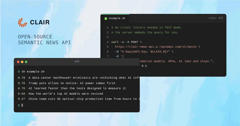 Clair News API screenshot 1