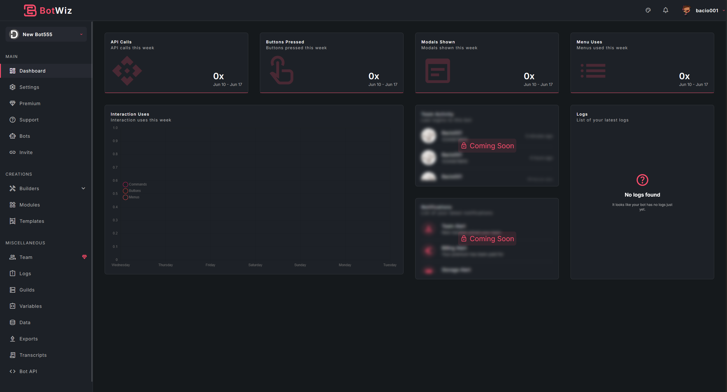 Costruttore di bot discord non code media 1