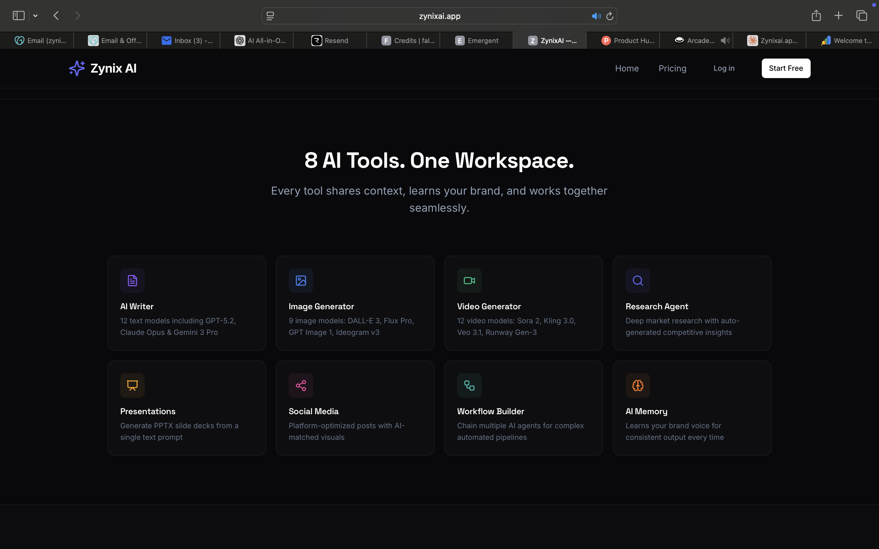 ZynixAI - Screenshot 2 showing product features and functionality