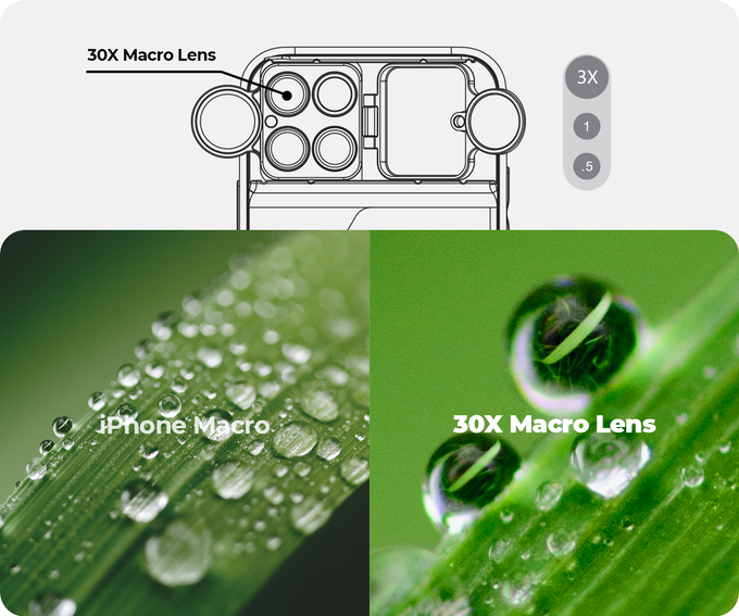 Mídia 4 de Caso de lente - Lente de phonecase 5 em 1 que avançam sua fotografia
