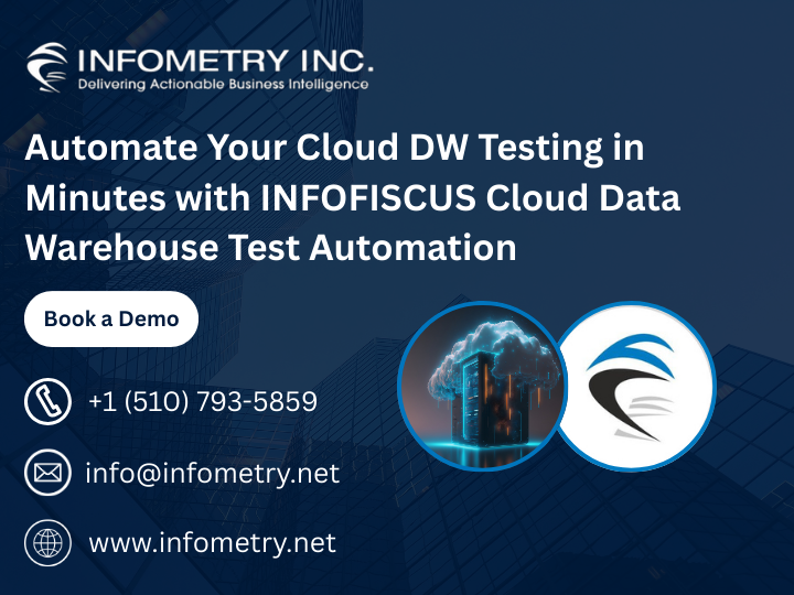 INFOFISCUS Cloud Data Warehouse Testing - Main screenshot showing features and interface
