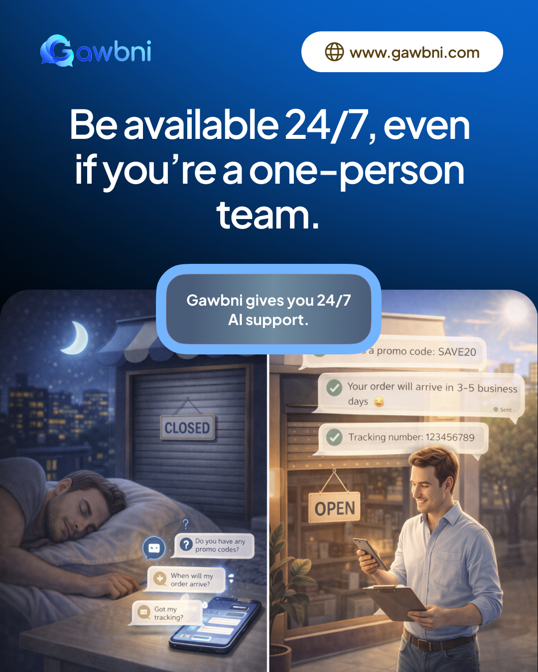 Gawbni - Safe & Traceable AI Support - Main product screenshot demonstrating key features and user interface