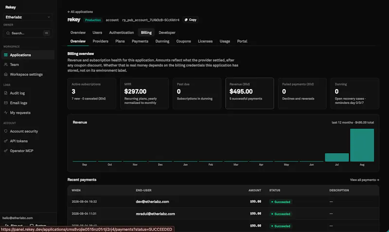 Rekey.dev screenshot 6