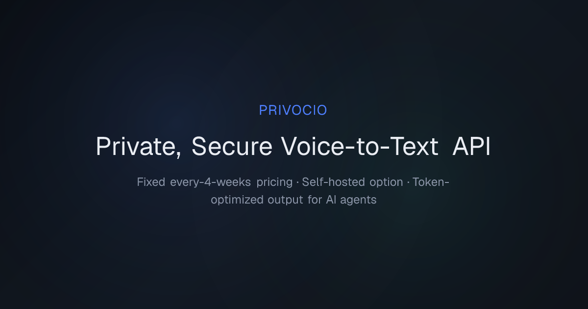Privocio - STT for AI Agents  gallery image