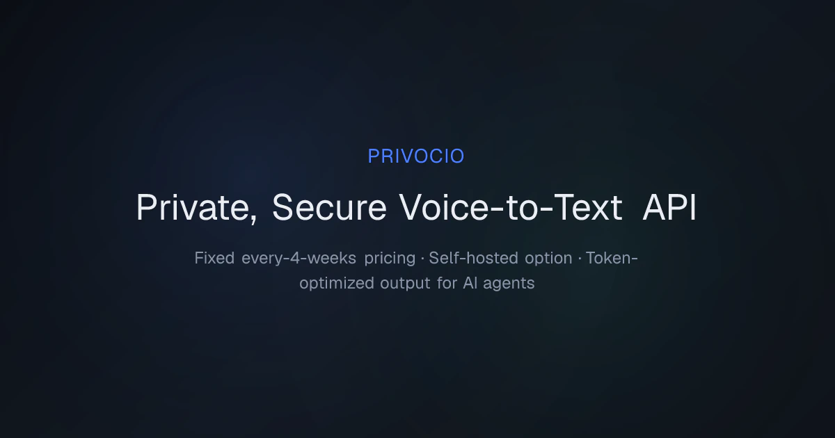 Privocio - STT for AI Agents  대표 미리보기