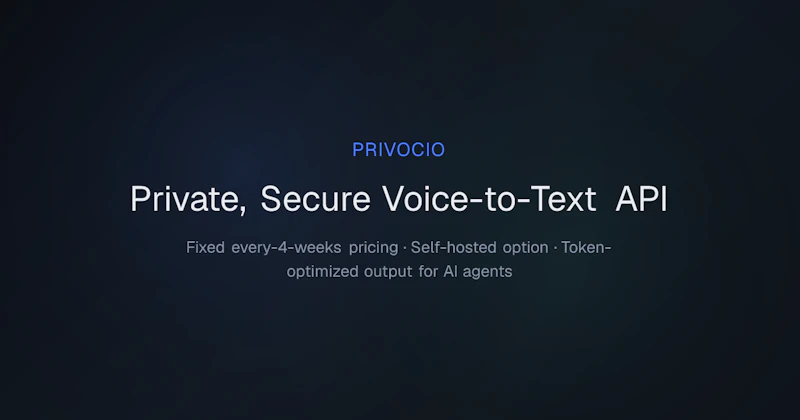 Privocio - STT for AI Agents  screenshot 1