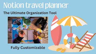 Notion Travel Planner Plr Template gallery image
