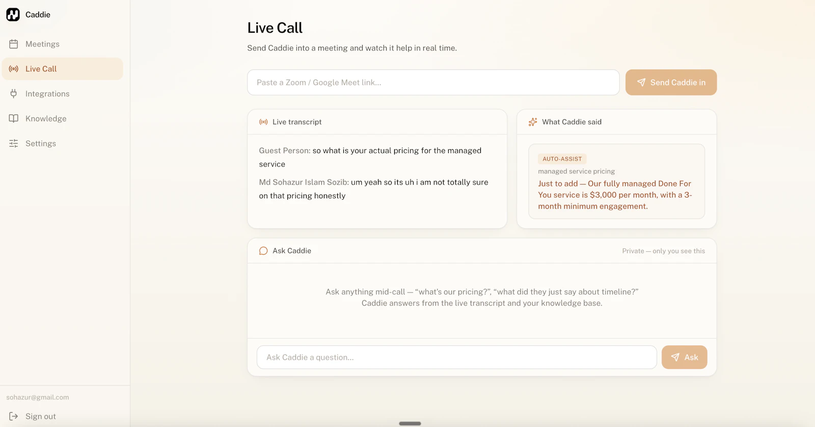 Caddie screenshot 7