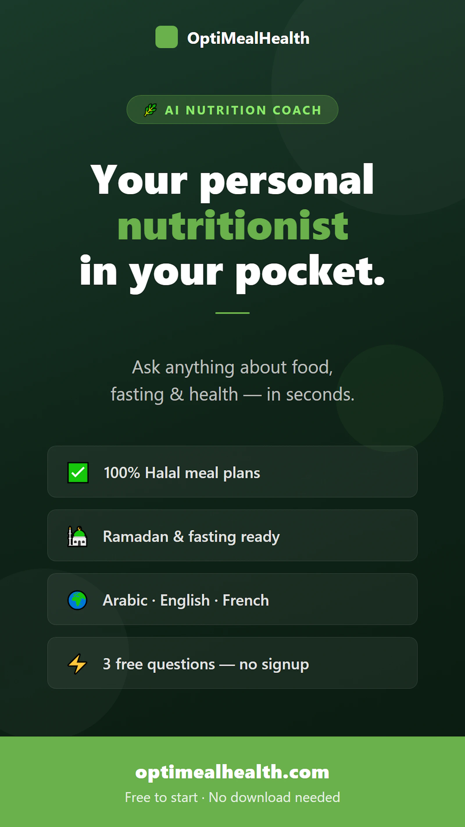 Optimeal Health screenshot 1
