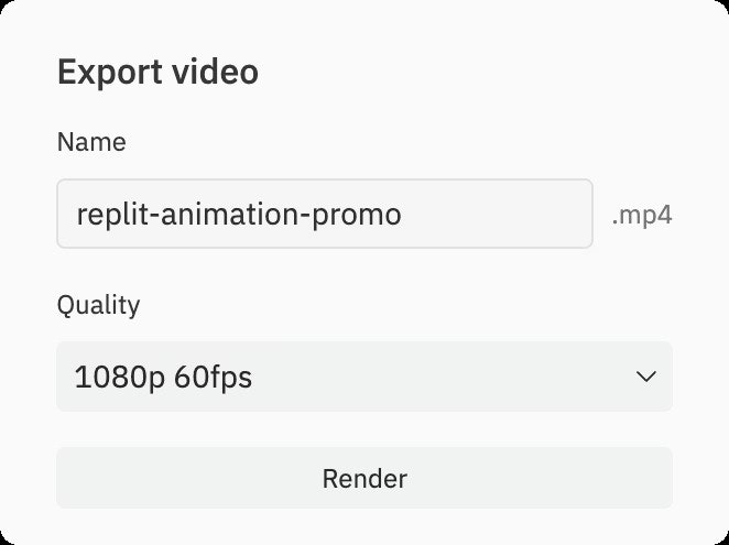 Replit Animated Videos - Screenshot 3 showing product features and functionality