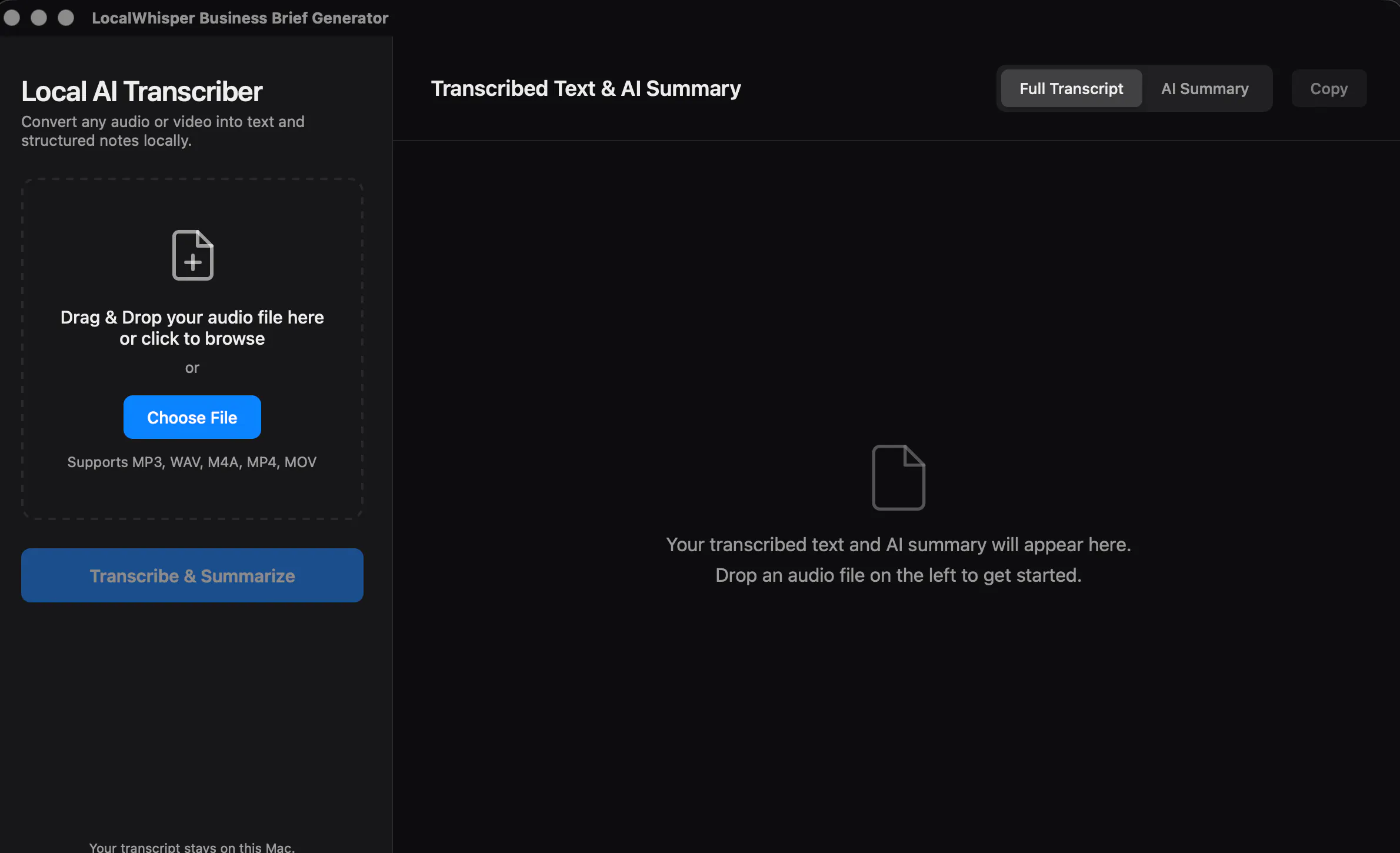 LocalWhisper | Transcriber & Summarizer logo