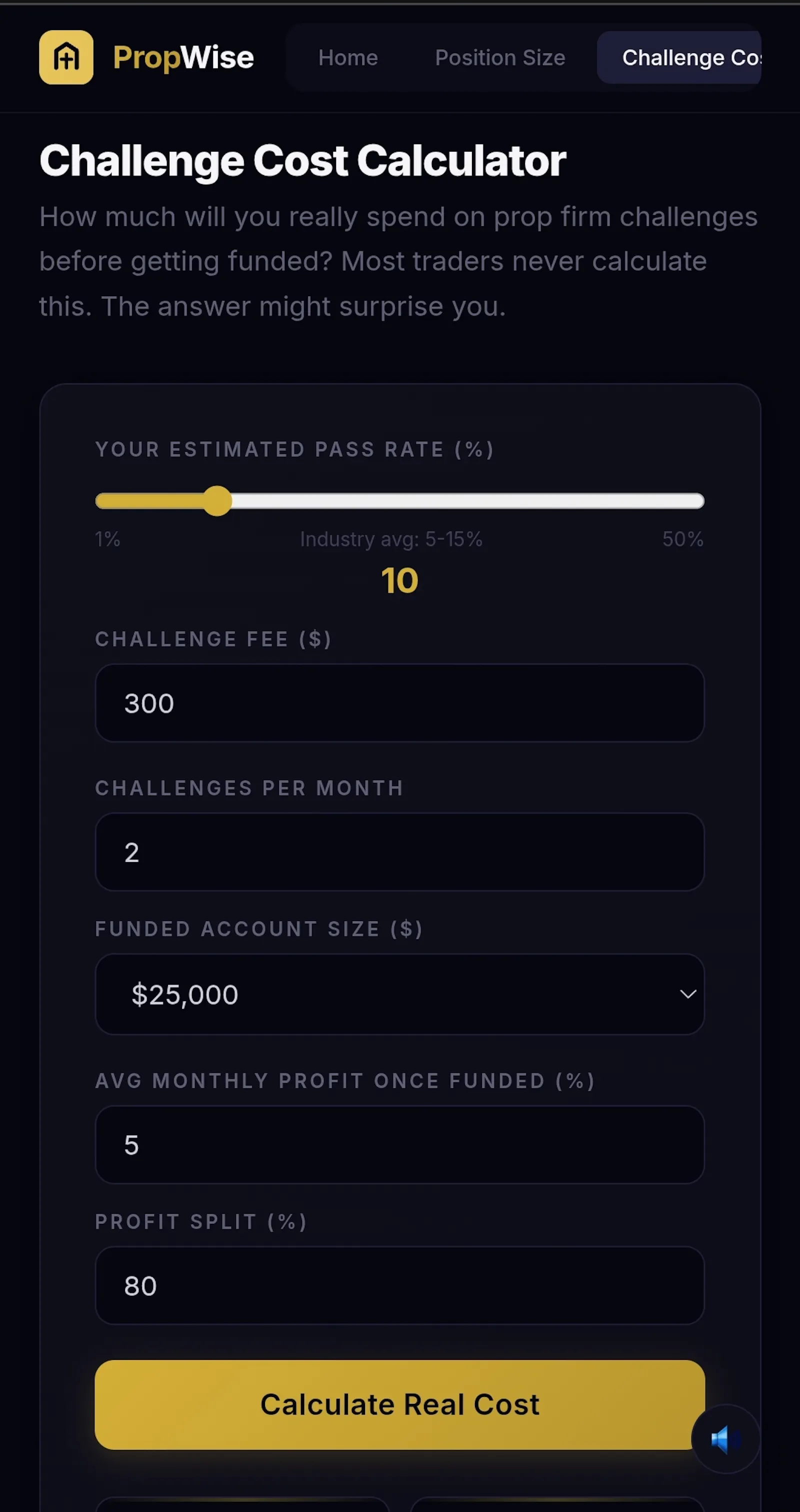 PropWise — Free Prop Firm Tools screenshot 4