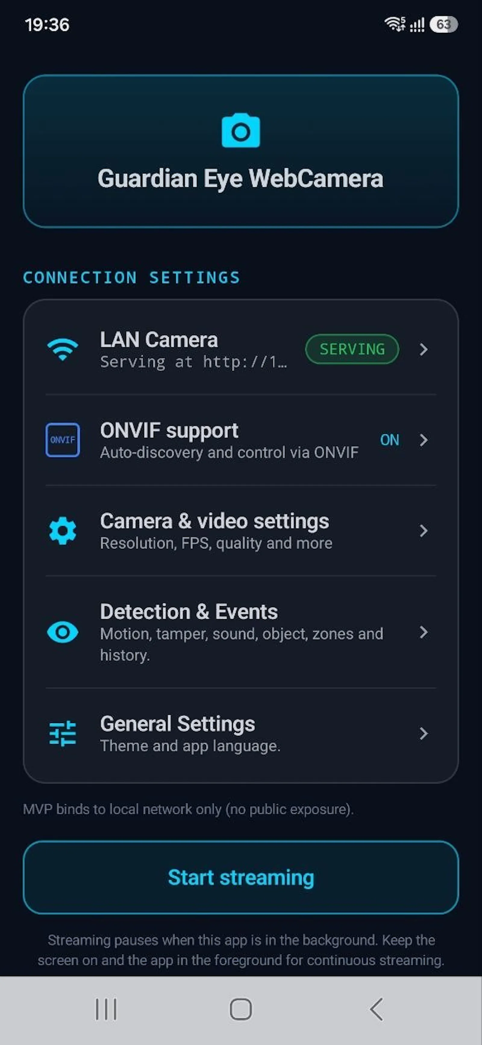 Guardian Eye WebCamera screenshot 2