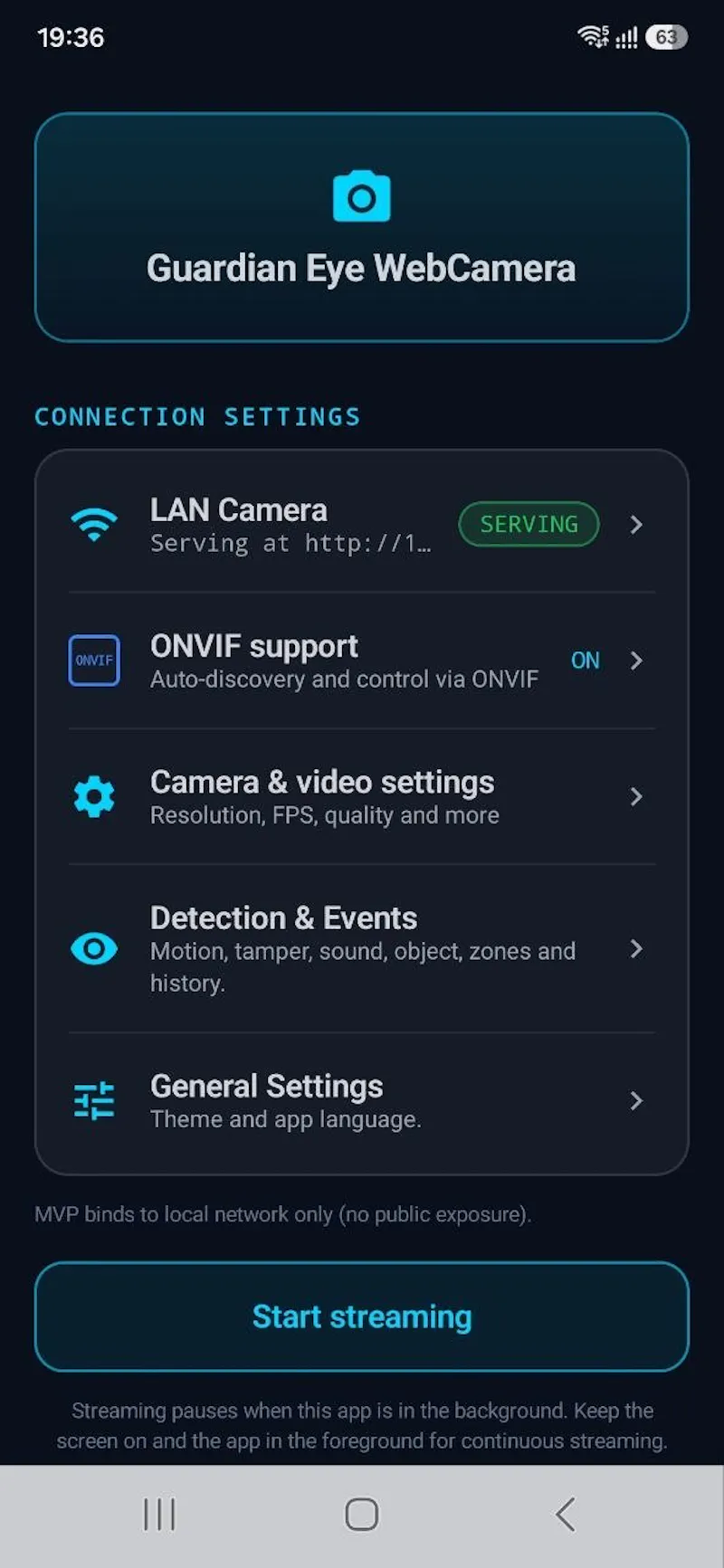Guardian Eye WebCamera screenshot 2