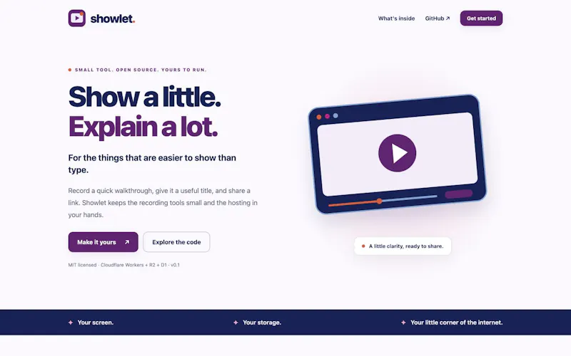 Showlet — Show a little. Explain a lot. screenshot 1