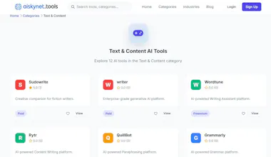 Text and Content AI Tools Directory gallery image