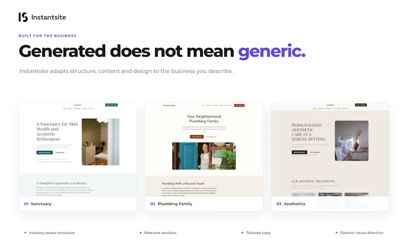 Instantsite V1 screenshot 3