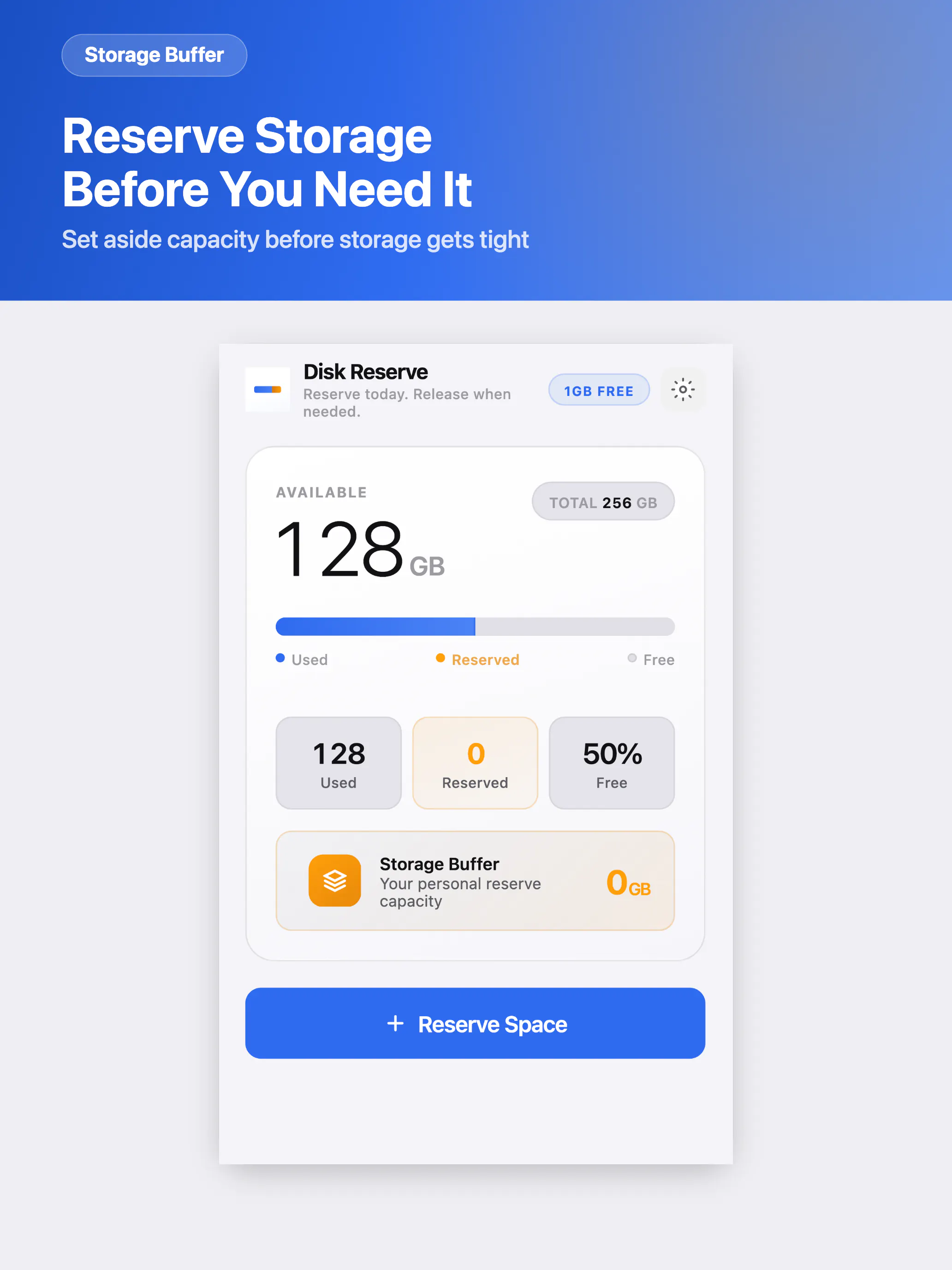 Disk Reserve screenshot
