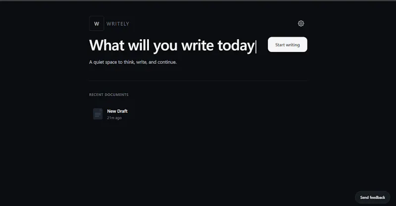 Writely screenshot 2