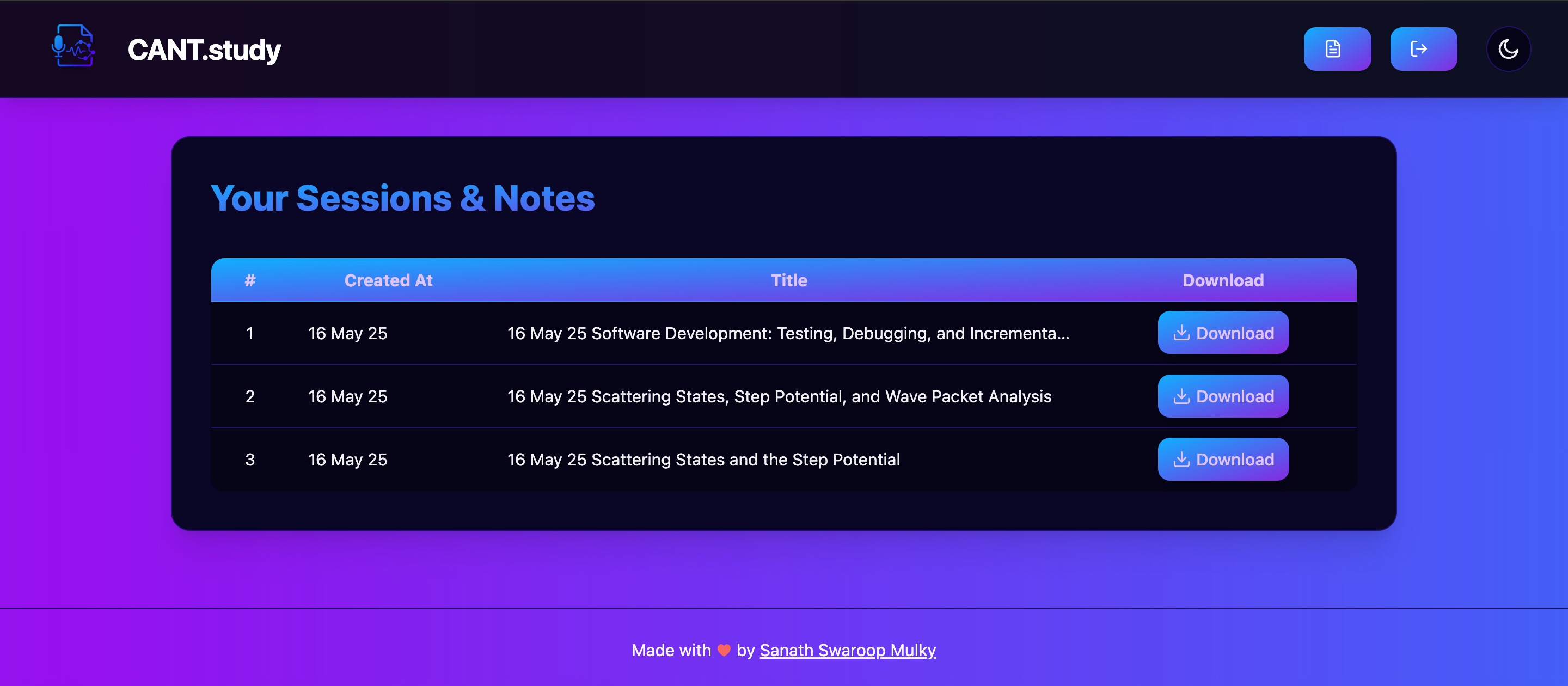 CANT ( Context Aware AI Note Taker)  gallery image