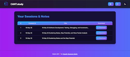 CANT ( Context Aware AI Note Taker) gallery image