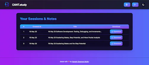 CANT ( Context Aware AI Note Taker) gallery image