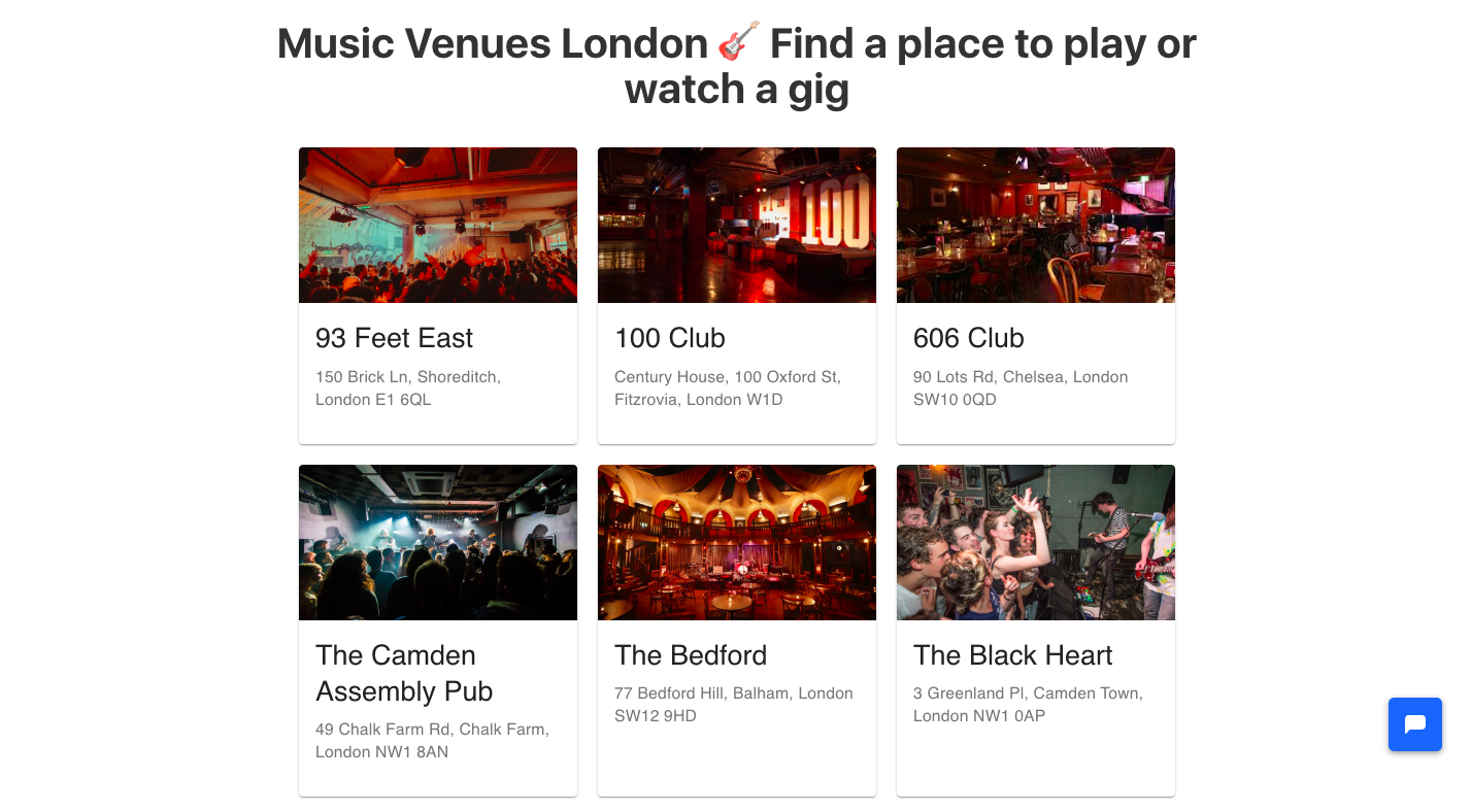 Venues for Gigs gallery image