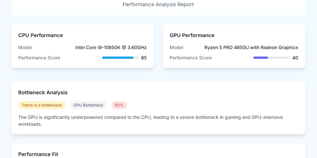 PC Bottlenecks Calculator: Free cpu & gpu analysis tool | Product Hunt