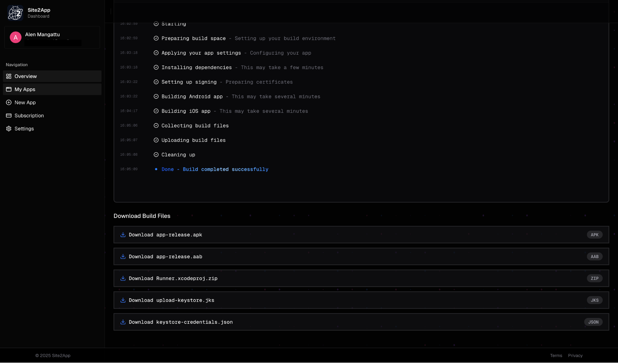 Site2App - Screenshot 4 showing product features and functionality