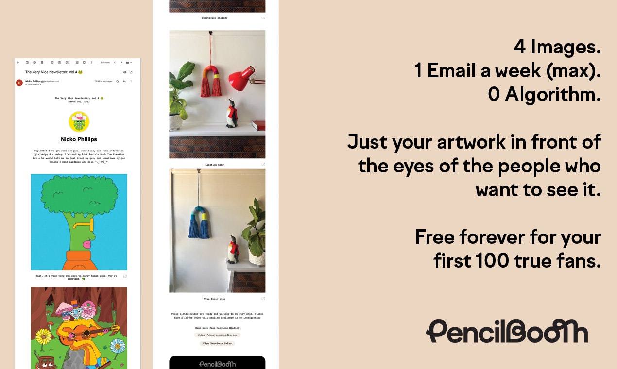 PencilBooth - แพลตฟอร์มจดหมายข่าวอีเมลที่ทำขึ้นสำหรับศิลปินโดยเฉพาะ media 5