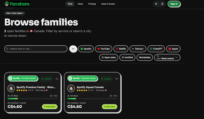 Famshare screenshot 2