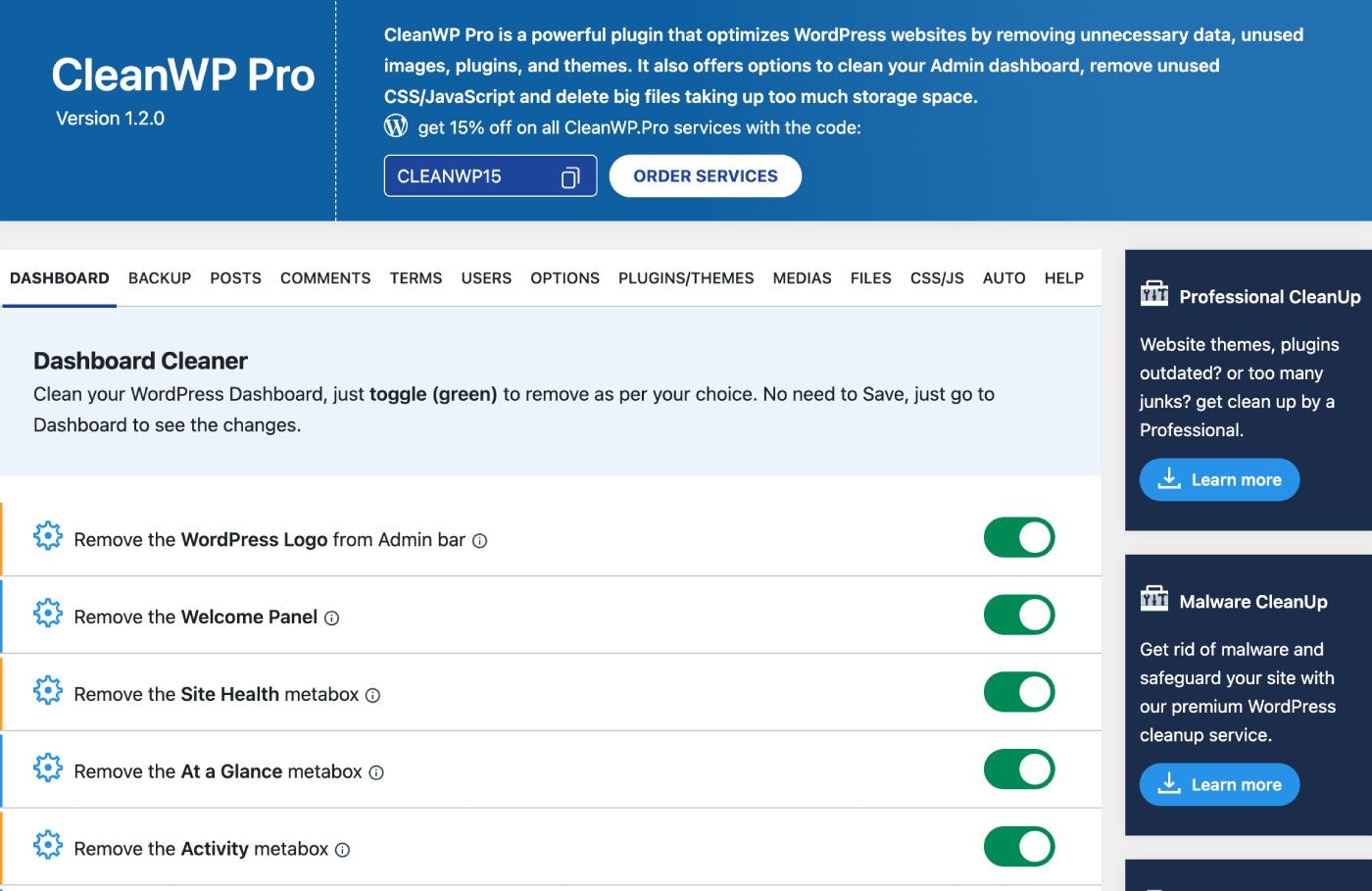 CleanWP Pro - El mejor complemento y servicios de limpiador de WordPress media 4