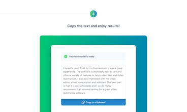 AI Testimonial Generator gallery image