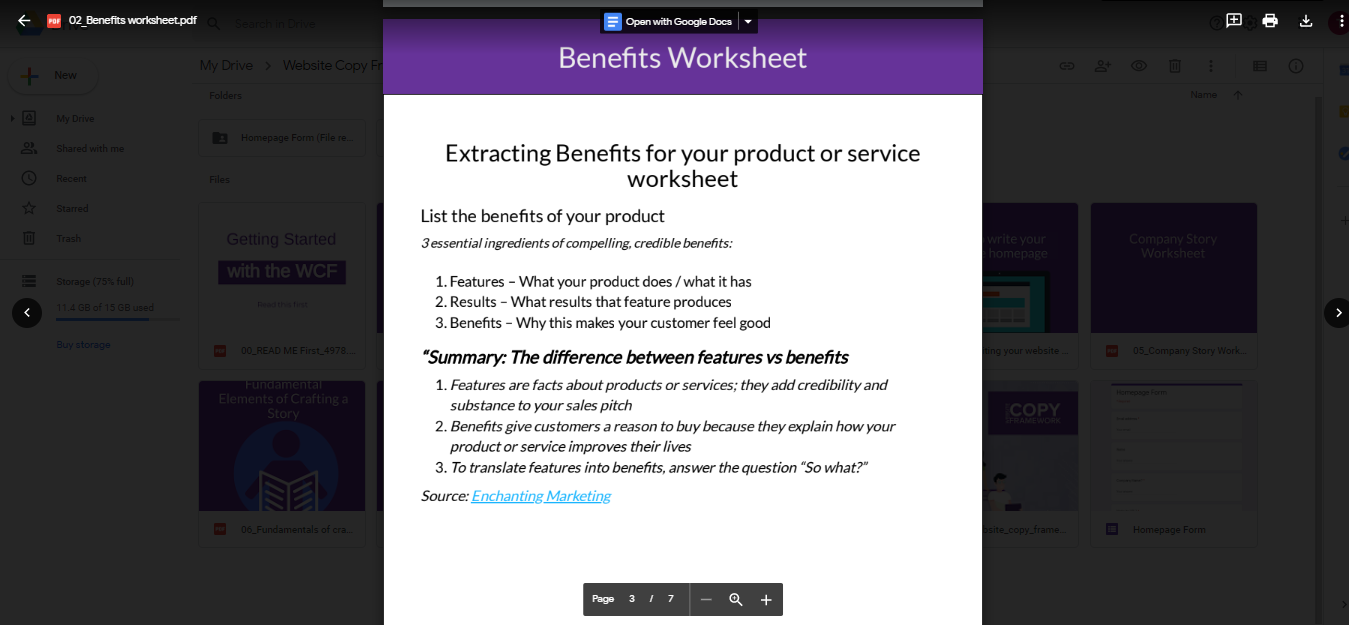 Website Copy Framework gallery image