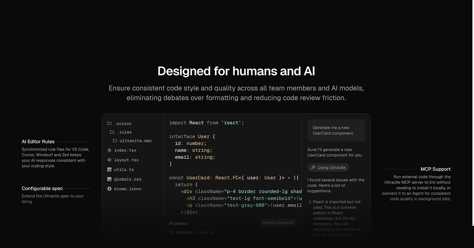 Ultracite - Formattazione di codice veloce e automatizzata per le app JavaScript media 6