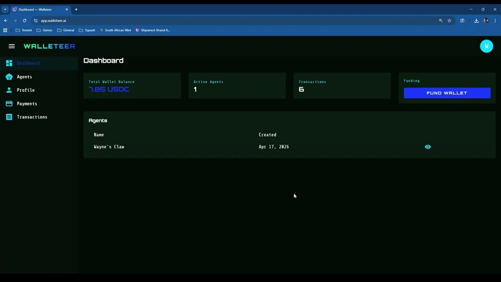 Walleteer screenshot 1 (video preview)