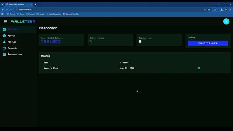 Walleteer screenshot 1 (video preview)