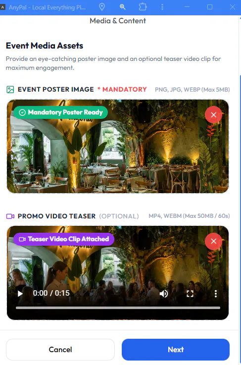 events.AnyPal.io  gallery image