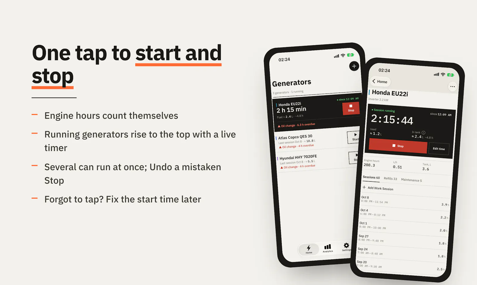Generator Tracker screenshot 2