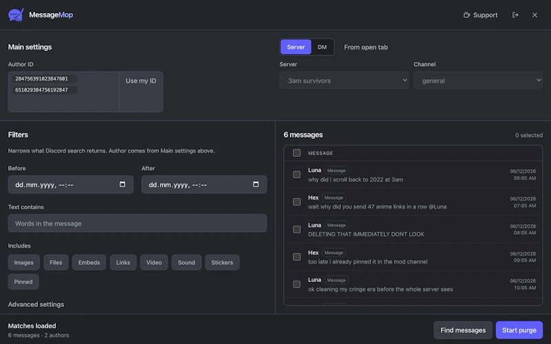 MessageMop screenshot 1