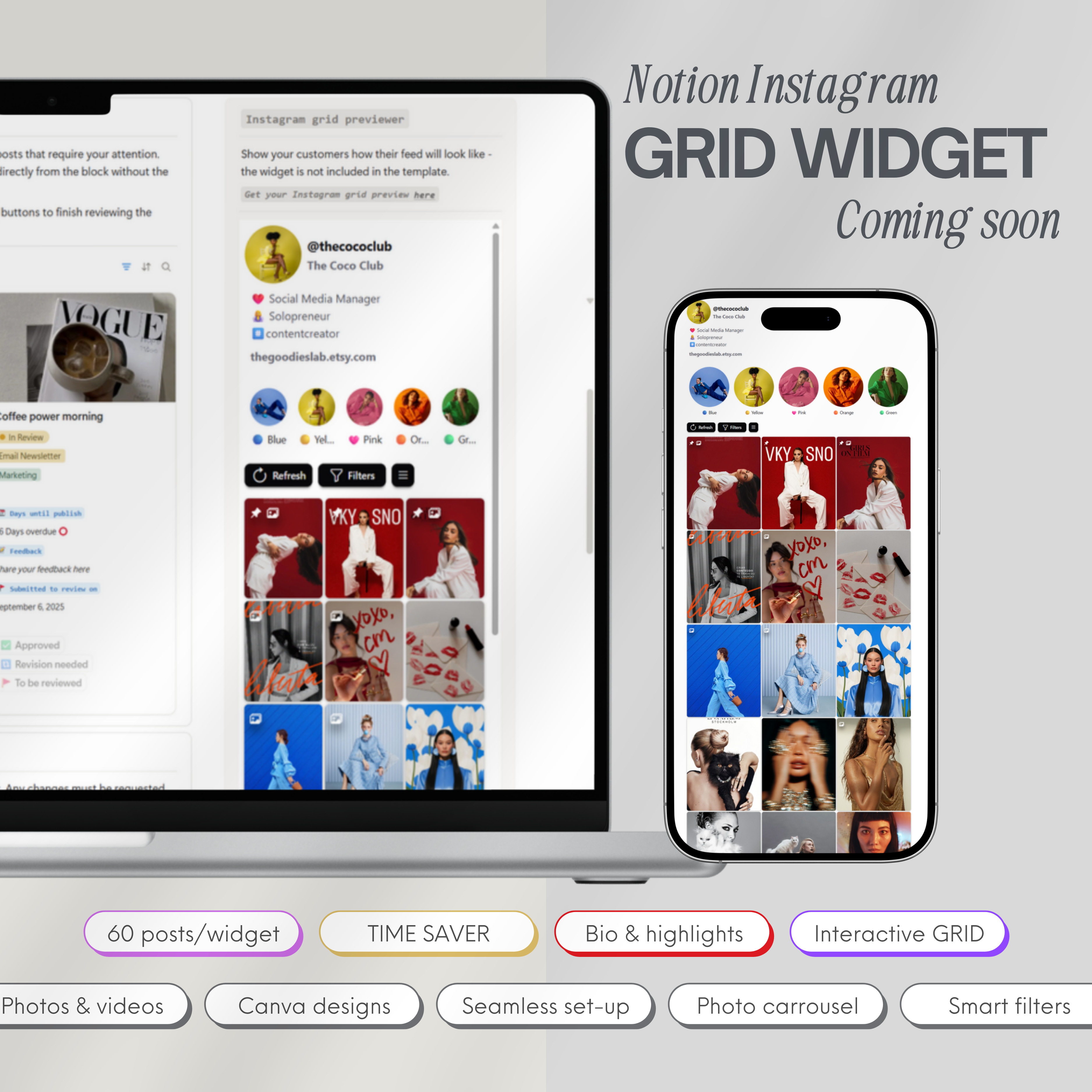 Instagram Grid Widget for Notion gallery image