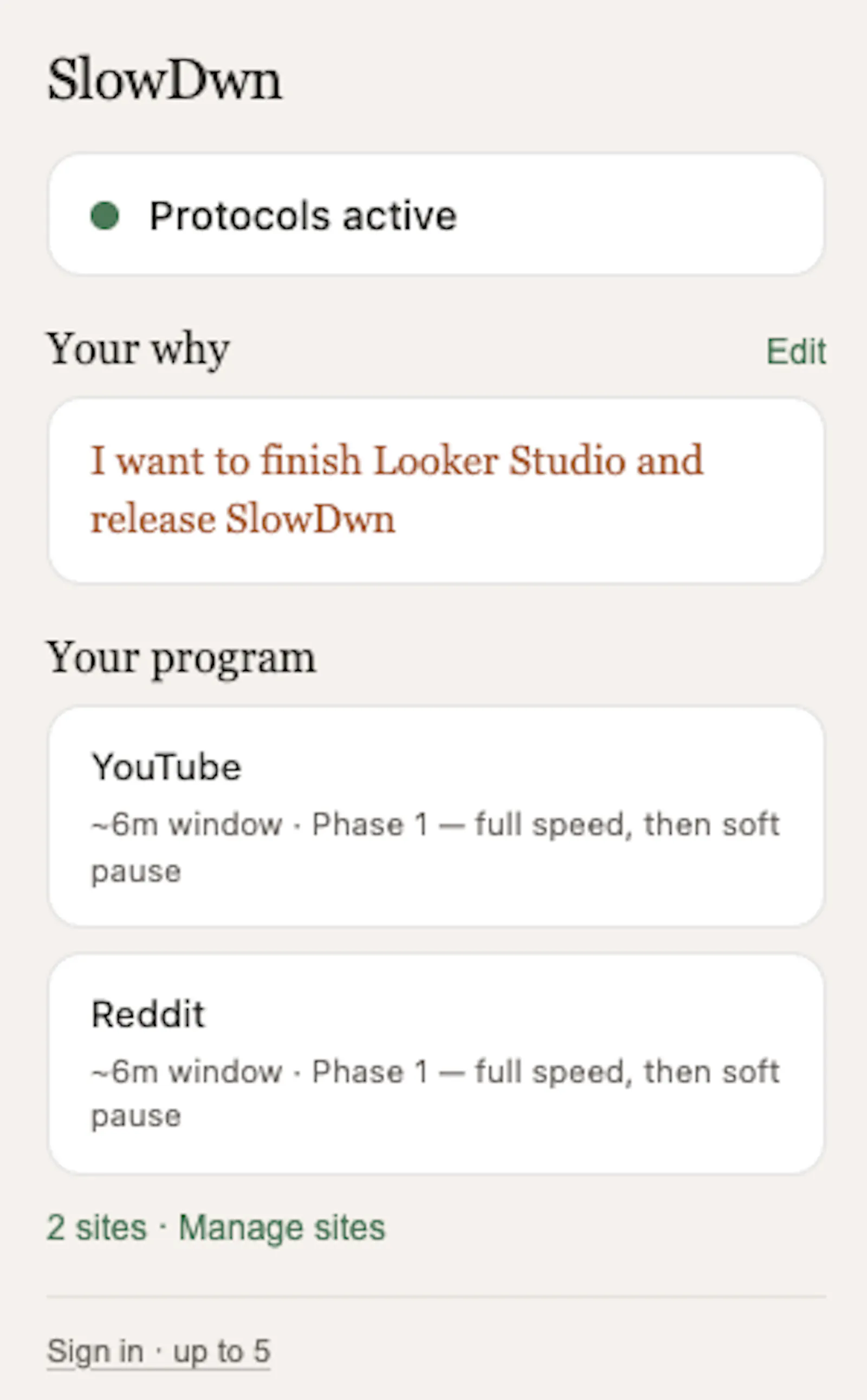 SlowDwn screenshot 4