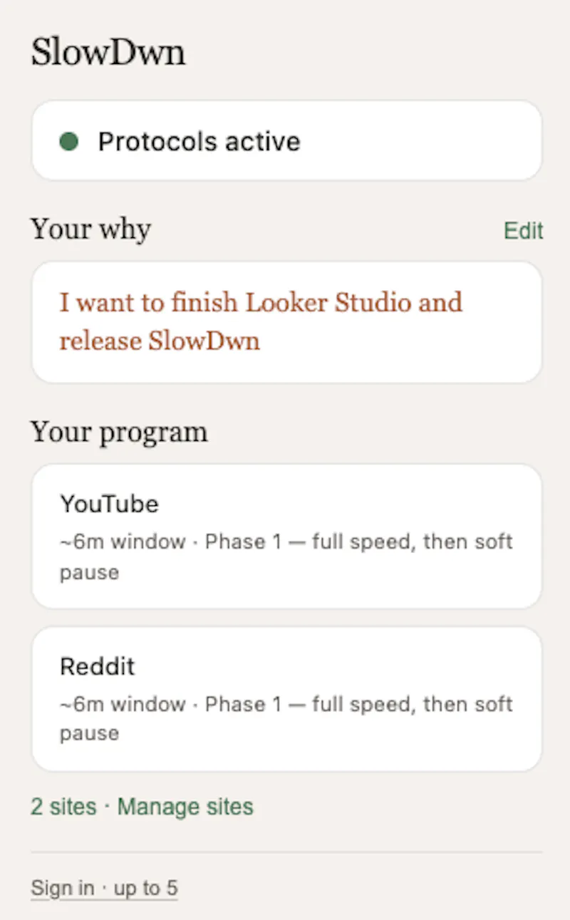 SlowDwn screenshot 4