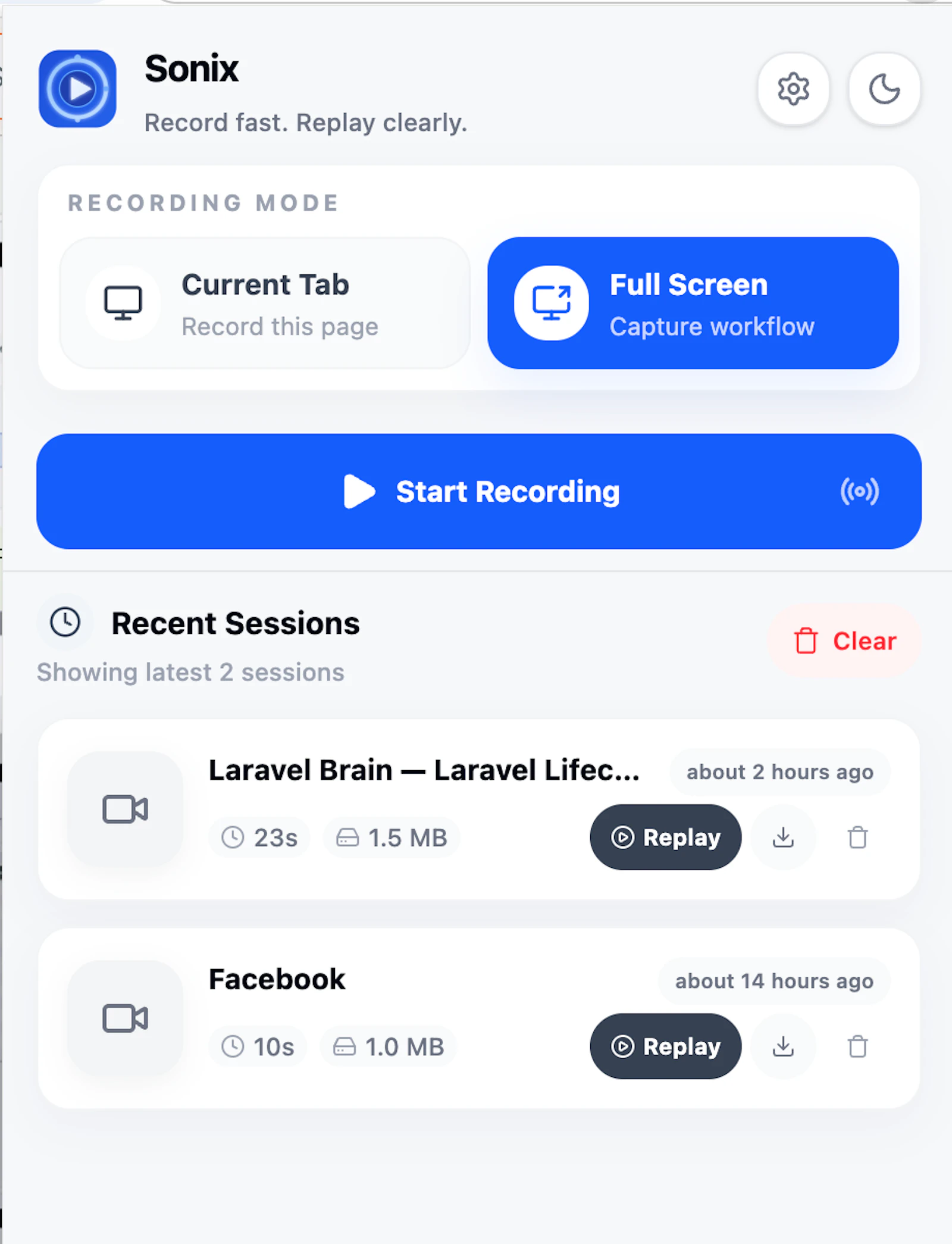 Sonix — Session Replay screenshot 3