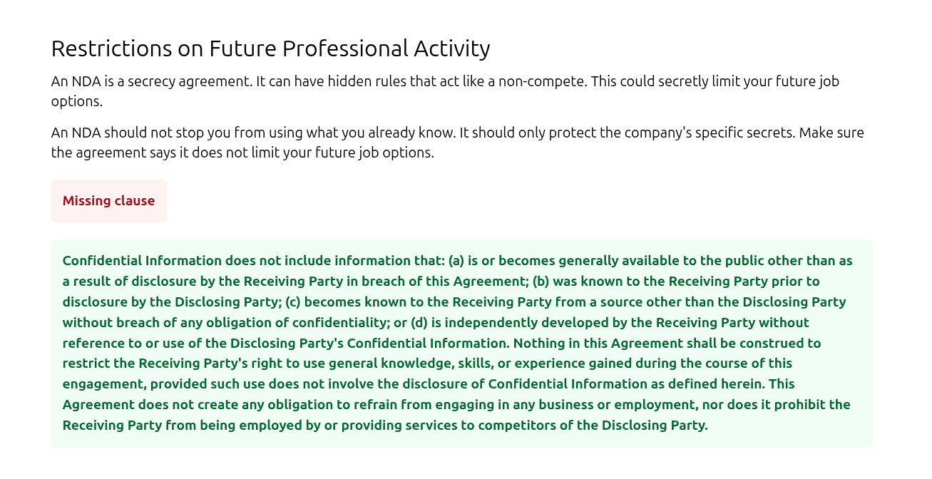 Lexenta — NDA Risk Analysis gallery image